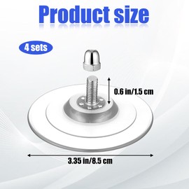 Hpmjz 4 pcs Upgraded Large Suction Cups Plastic Suction Pad Clear PVC Sucker Pads Strong Adhesive Holder with Screws for Bathroom Wall Door Window Car Shade Home Organization