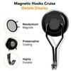 MIKEDE 120 LBS Black Magnetic Hooks, 6 Pack Swivel Swing