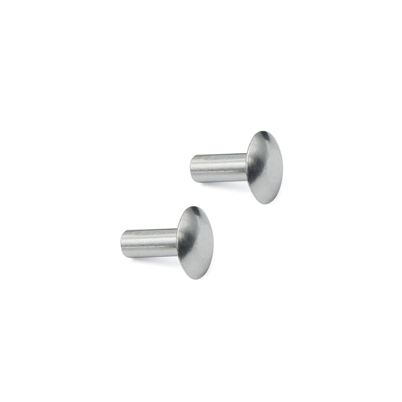 3/16" Diameter X 1/2" Length Brazier Head Solid Aluminum Rivets,