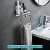 DIYZON Towel Ring with Shelf Steel Self, Stainless Steel Bath