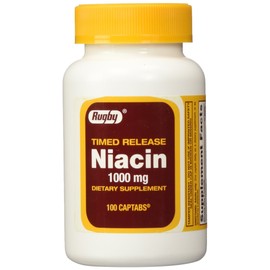 Rugby Niacin Timed Release 1000mg Tablets - 3 Pack (3)