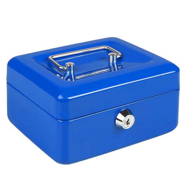 Cash Box with Money Tray, Parrency Small Money Box with