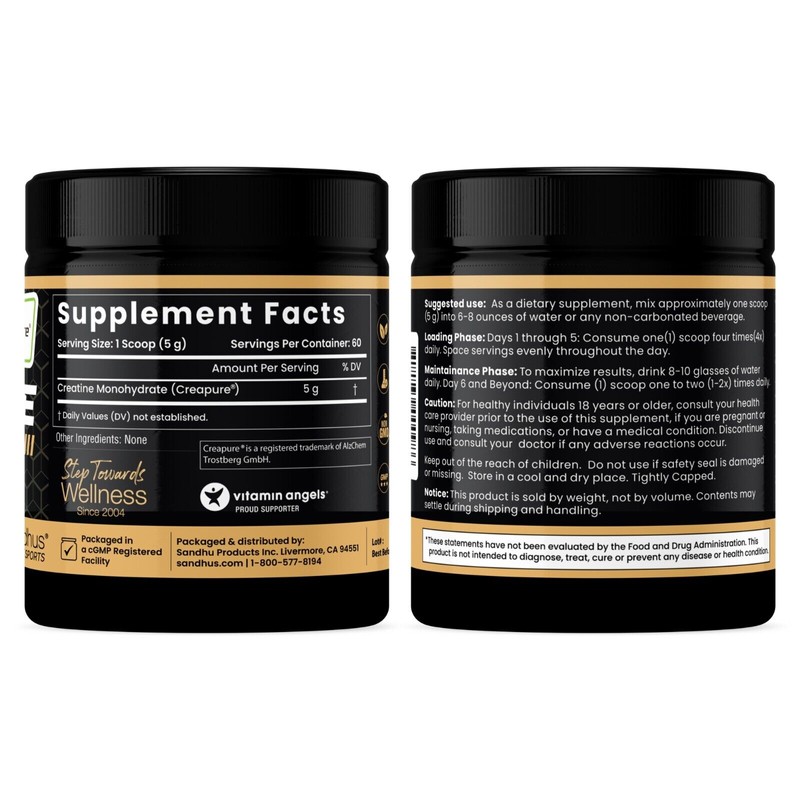 Sandhu's Sandhu’s Creapure German Creatine Monohydrate Supplement Unflavored 10.58oz