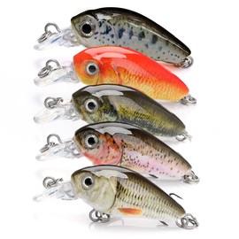 Hercules (HERCULES) Set of 5, 1.8 inches (4.5 cm), 1.2 oz (3.5 g), Mini Crankset, 1.8 inches (45 mm), 0.13 oz (3.5 g), 5 Pieces with Case, Goby Chinning, Light Game, Fishing, Fishing Lure, Bait, Fish