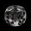 WeLoveBeads XL Dice (20 mm) in Transparent / Black Dots