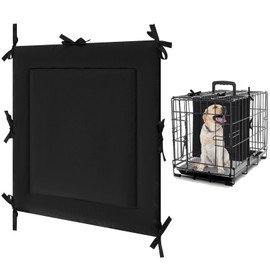 Thyle Dog Crate Divider Panel, Black Thick Dog Kennel Divider with Ties, Puppy Accessories for Puppy Training(18" H X 16.5" W for 24" Crate)