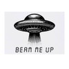 'Beam Me Up UFO' Temporary Tattoo - Water Resistant, Skin-Safe,