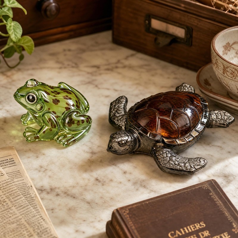 2 Pack Turtle & Frog Resin Molds, 3D Silicone Animal