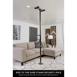 Signature Life Double Grab Bar Accessory, Compatible with The Sure Stand Security Pole, Graphite