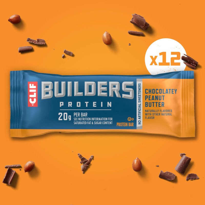 CLIF BUILDERS Protein Bars - Chocolate Peanut Butter Flavor -