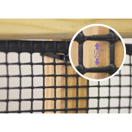 Kidkusion Heavy Duty Deck Guard, Black - 30' L x 36" H | Made in USA; Indoor/Outdoor Balcony and Stairway Deck Rail Safety Net; Child Safety; Pet Safety; Toy Safety