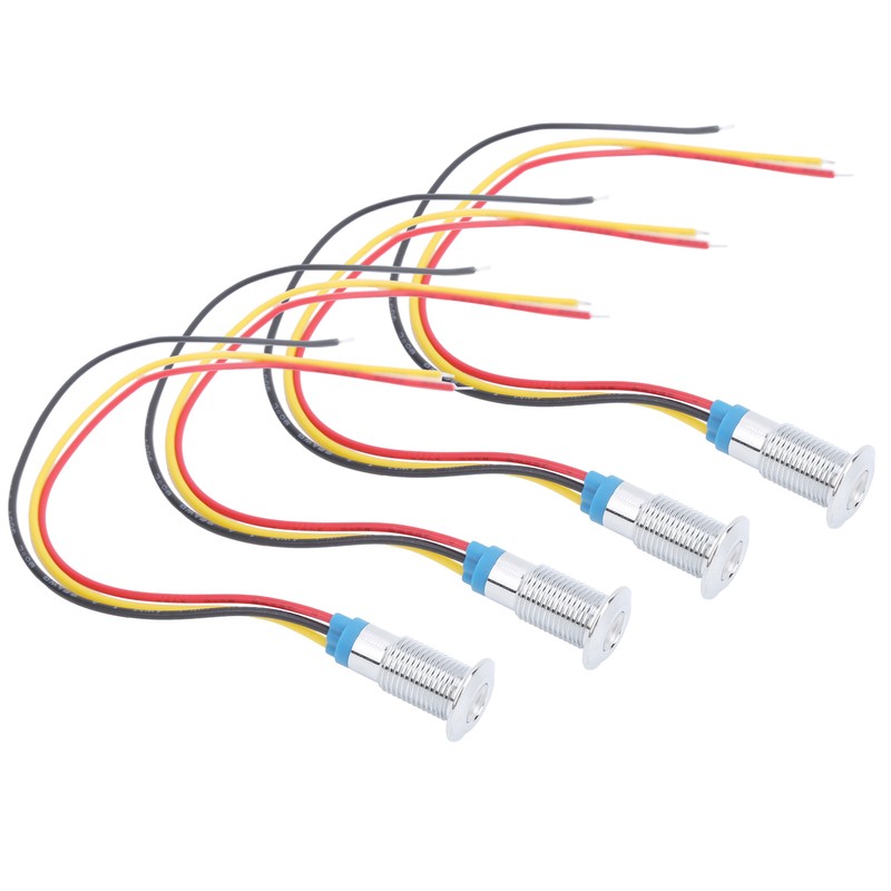 4 Sets PreWired Round LEDs Waterproof 2Color Signal Light Common
