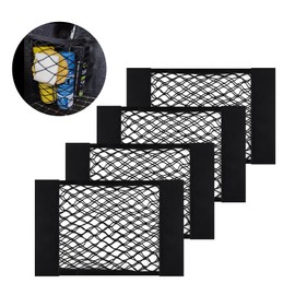 GTLM 4 x Car Boot Organiser, Velcro, Stretchy Car Boot Organiser with 2 Installation Methods, Universal Car Organiser, Boot Bags, Suitable for Car, Truck, SUV, Van (40 x 25 cm/4 Pieces)