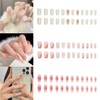 NIUANIUA Nail Tip, Short Trapezoid False Nails, Cute, Round Tip,