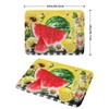Dish Drying Mat Watermelon Summer Fruit Bee Flower Check Yellow