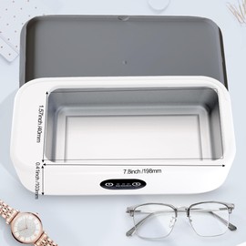 Professional Ultrasonic Jewelry Cleaning Machine,22oz 360° Decontamination, 49khz 40w Portable, Suitable for Mouth Guards, Mouthguards, Watches, Rings, Diamonds, Glasses, Earrings, Tools