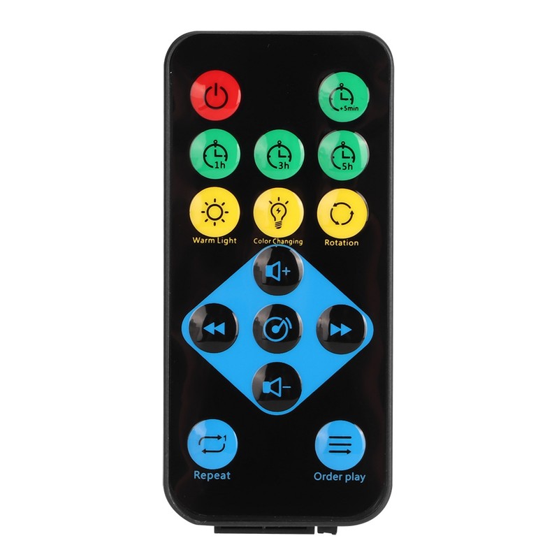 Star Pattern Projection Lamp Remote Control Ambient Rotating Colorful Night