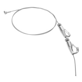 jojofuny Aluminium Alloy Wire Hook Hanger Picture Rail Hooks Adjustable Wire Rope Hanger