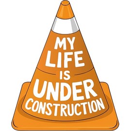 3 pcs Life Under Construction, Funny Hard Hat Sticker Construction, 2 inches - Weatherproof, Hard Hat Stickers and Decal, for Construction Helmet Label Funny