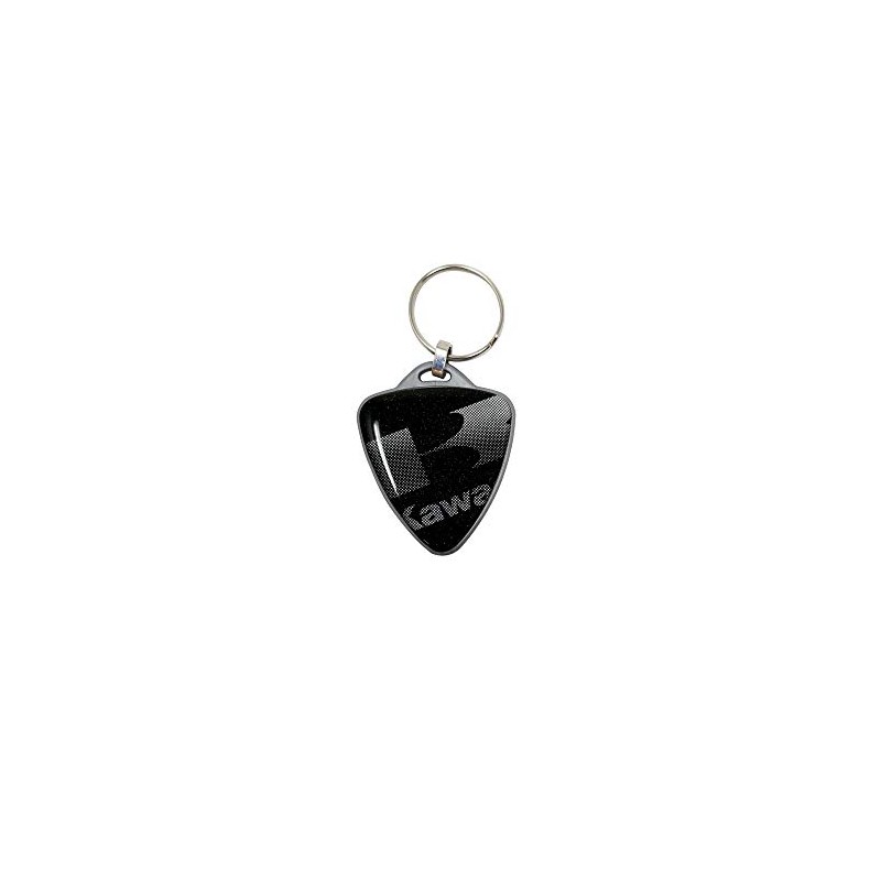 4R Quattroerre.it Motorcycle Kawasaki Crest Keyring (Silver), Silver / black