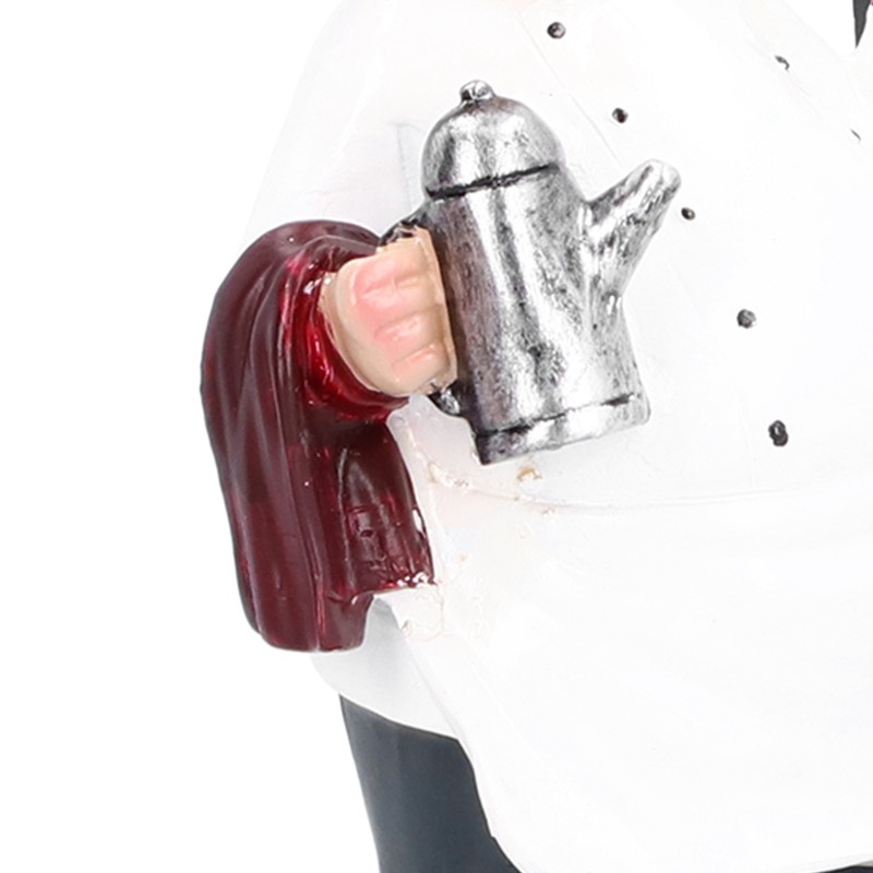 Resin Mustache Chef Figurine Fashion Small Ornaments Message Board Food
