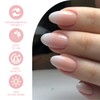 French Tip False Nails Set - Short Nude Pink Gradient