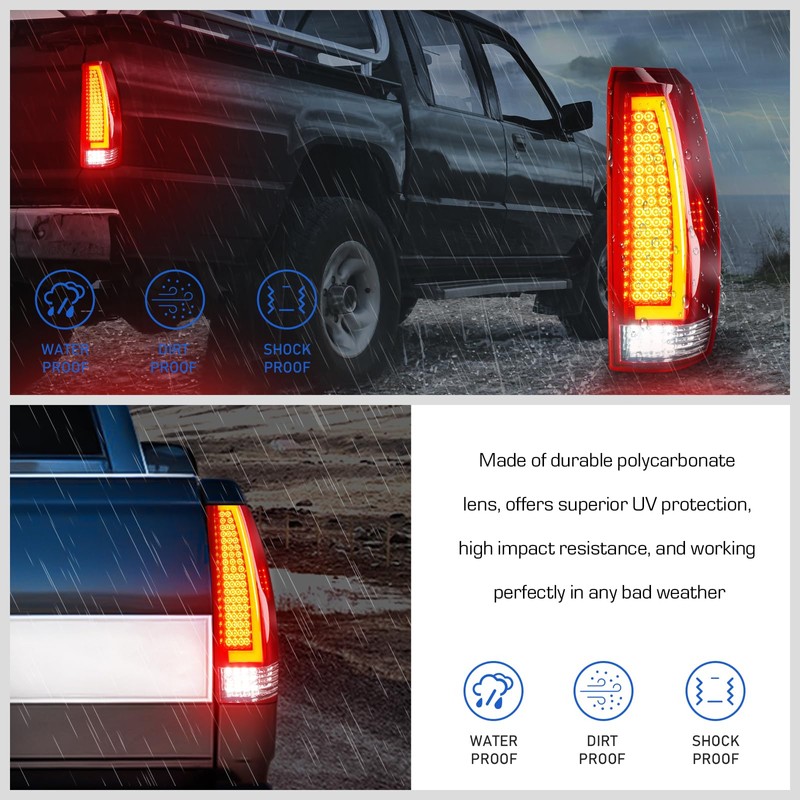 Gubebaili LED Tail Lights Assembly Fit for Chevy Avalanche 2007