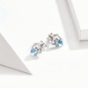 BLEKKI Stud Earrings Silver 925 Paws with Zirconia - Real