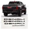 GMC 4PCS Matte Black Door Rear DENALI Canyon Letter Emblem