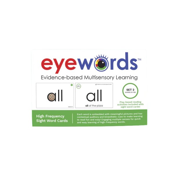 Multisensory Sight Word Cards, Set #2, Words 51-100