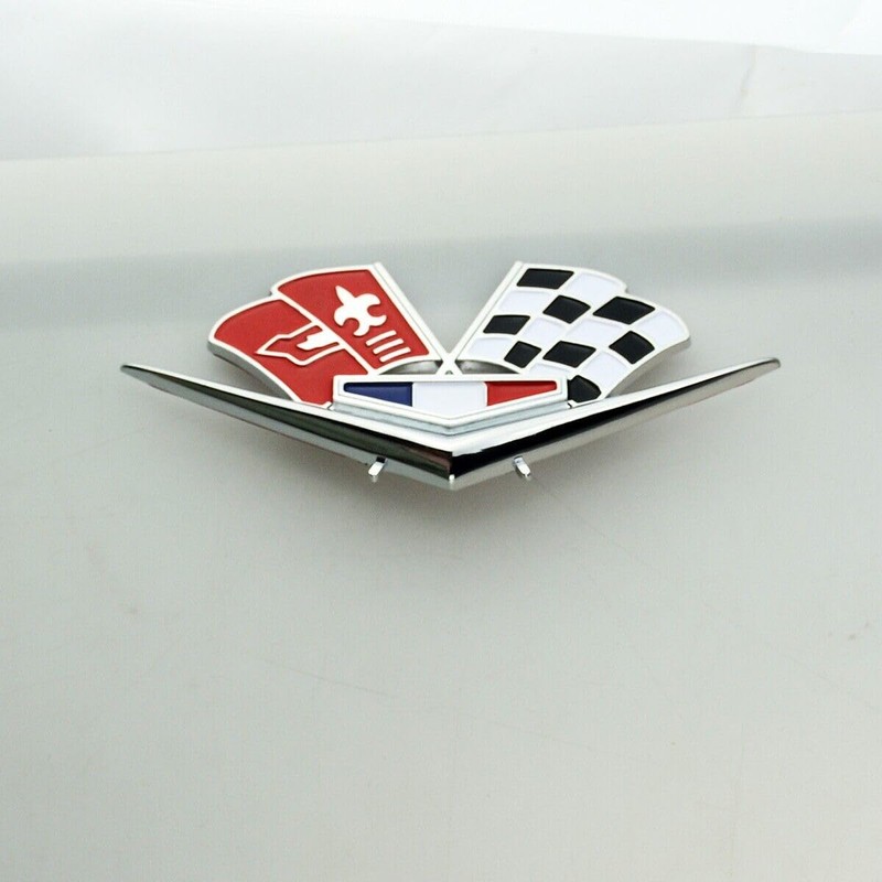 2Pc 1962 1963 Chevy Impala Belair Front Fender Emblem 3D
