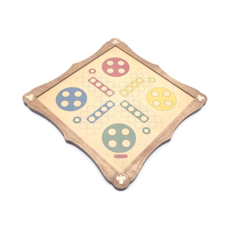Ludo traditional wooden board game