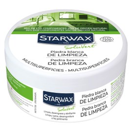 STARWAX 95228 White Multi-Purpose Stone 375 g 100% Natural Origin Cleans, Degreases and Polishes Copper, Multicolour