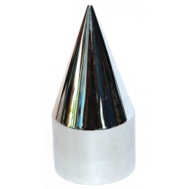 United Pacific (UP) Lug Nut Covers 1 1/2" Push-On Spike Chrome Plastic 4 1/4" UP#10770 Set of 5