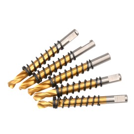 NUIBBYED 5-Piece Center Drill Set, Titanium Plated Guide Drill, Compatible Carbide, Stainless Steel, Hole Saw, Drilling, Electric Drill, Hole Cutter, All Dimensions