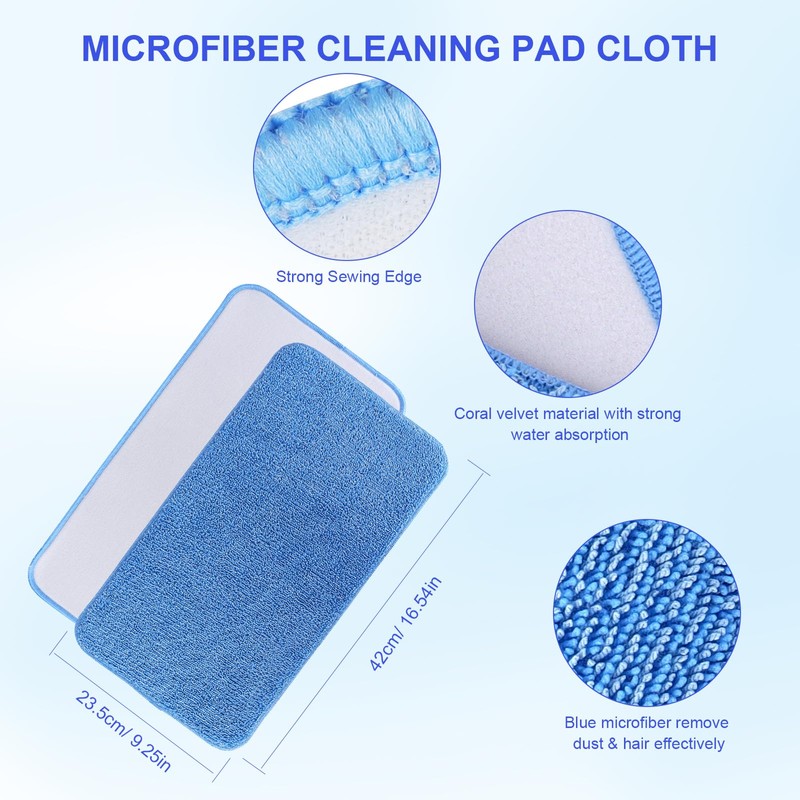 Microfiber Mop Pads Cloth Compatible with MR-SIGA Professional Mop,Floor Cleaning