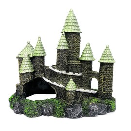 M2cbridge Aquarium Decor Castle Fish Tank Decoration Stands Egyptian Pyramid Rockery Hiding Cave Tree House Hideout