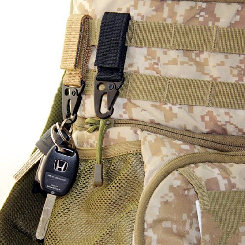 CHROME CRANE WB076 Men's Military Airsoft Key Ring Hook Keychain