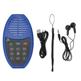 Bible Player Solar Charging 4G Capacity Portable Electronic Bible Reader with LED Light for Bible Listener Spanish Blue