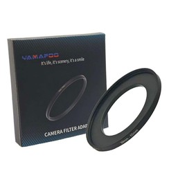 YAMAFOO 39mm to 55mm Step-Up Ring/Step Down Rings Filter Adapter for All Brands UV ND CPL Metal Ring Step-Up Rings Adapter Filter,Black (39-55)