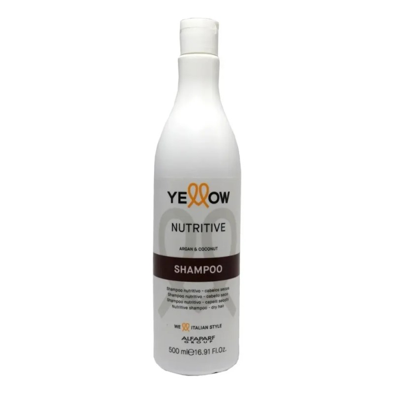 Yellow Shampoo Nutritive Argan Coco Pelo Seco Dañado 500 Ml