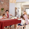 Deconovo Christmas Table Cloth 54x79in(137x200cm) Faux Linen Water Resistant Tablecloth