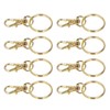 100PCS Gold Lobster Claw Clasp with Key Rings Rustproof Metal