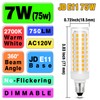 JDE11 Led Bulbs Dimmable, Replace 120V 75W Halogen Candelabra Bulbs,T3