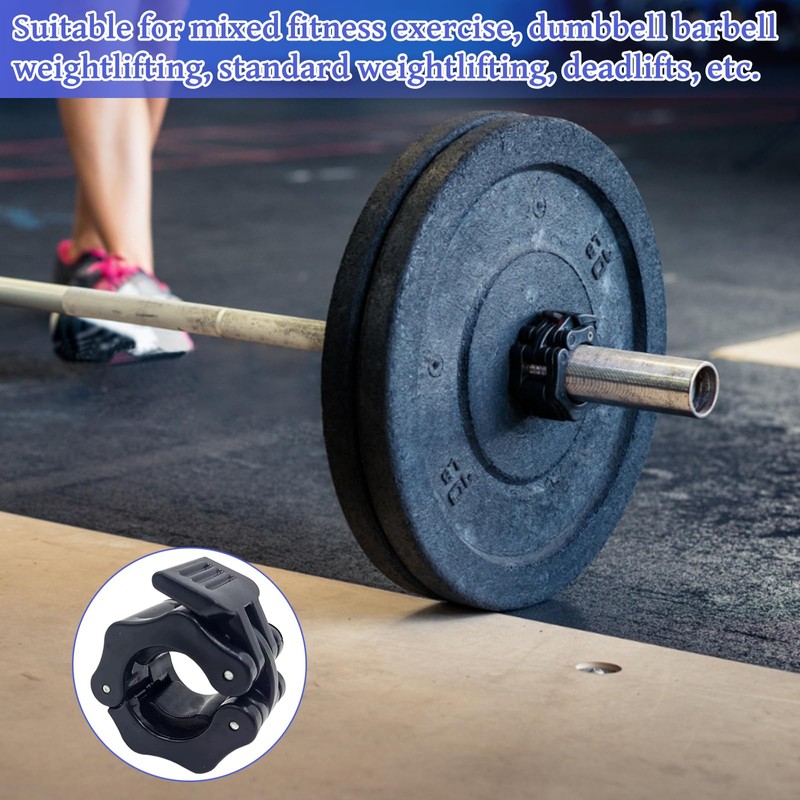 6 PCS Barbell Clips, 1 Inch/2.5CM Weight Clips Barbell Clamps