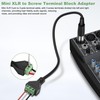 XMSJSIY Mini XLR to Screw Terminal Block Adapter Audio Microphone