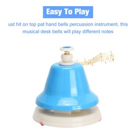 Facmogu Desk Bells, 8 Notes Diatonic Metal Hand Bells, Rainbow Music Bells, Musical Learning Teaching Percussion Instrument, Holiday Birthday Gift