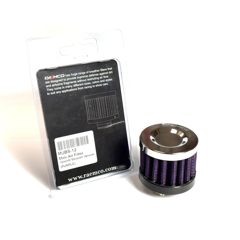 Raemco Breather Filter, crankcase vent filter 1/2 inch (12mm) Urethane