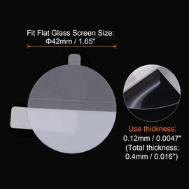 sourcing map 3pcs Watch Glass Screen Protectors 42mm HD High Definition Anti-Scratch Waterproof Ultra-Thin TPU Universal Smartwatch Screen Protective Film with Cloth Sticker Scraping Card