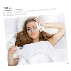 NOLITOY 1set Nosebleed Stopper Clips Portable Exercise Clips for Nose Straightening Breathing Support Made of High Grade Pom Material for Travel Daily Use 16pcs